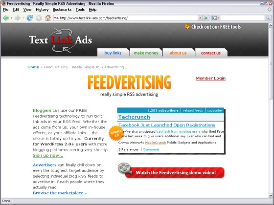 Figure 16-6: Feedvertising is an easy way to put ads in your Web feed.