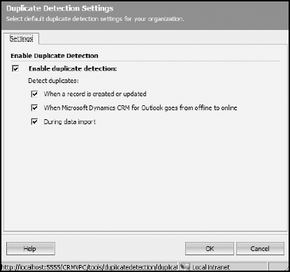 Enable and define when duplicate detection rules will be applied.