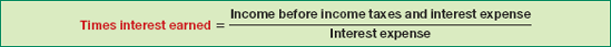 Computation of Times Interest Earned Ratio