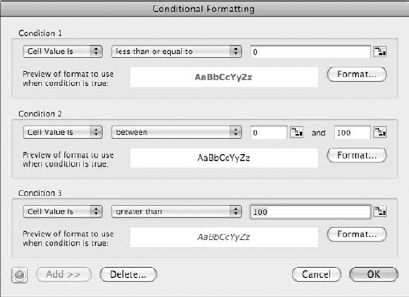 Conditional formatting alters a cell's formatting depending on rules you create.