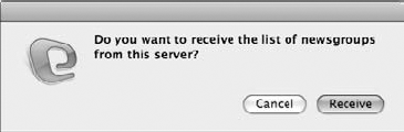 When you first open your news server, Entourage asks if you want to download the newsgroups.