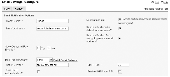 Configuring your outbound e-mail.