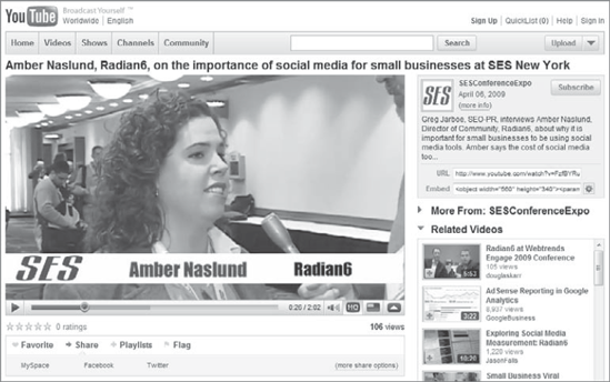 "Amber Naslund, Radian6, on the importance of social media for small businesses at SES New York"