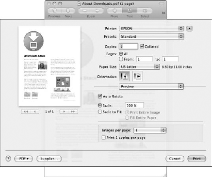 The Print dialog is available from any application with any real guts.