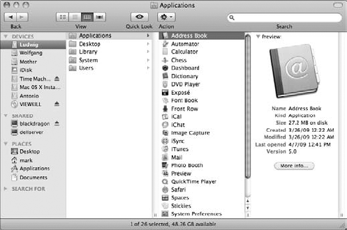 Snow Leopard's column view requires very little scrolling.