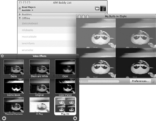 Andy Warhol would be impressed by my iChat video effect!