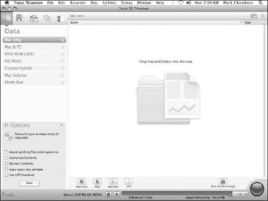 Toast is the classic Mac CD and DVD recording application.