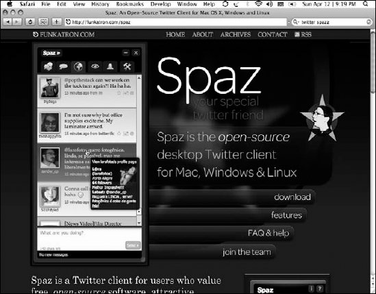 You can customize the desktop client Spaz.