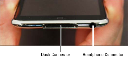 The bottom of the iPod touch, showing the Dock Connector.