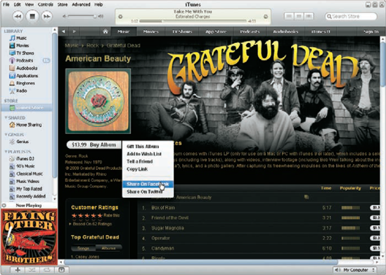 An iTunes Store page showing an iTunes LP album.