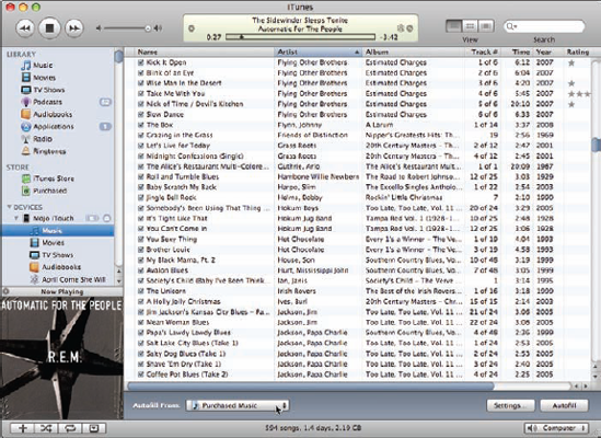 Autofill your iPod touch from an iTunes playlist.