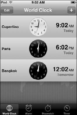 Add more clocks for other time zones.