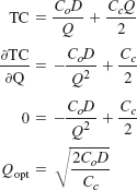 The EOQ Cost Model