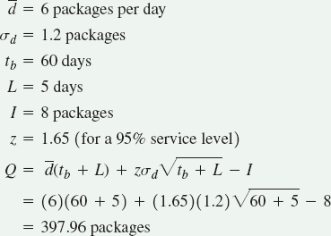 Order Size for Fixed-Period Model with Variable Demand