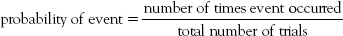 Experimental Probability