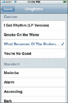 Ring my chimes: The iPhone's ringtones.