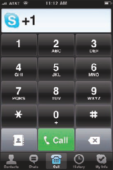 You can tap out a real phone number on Skype.