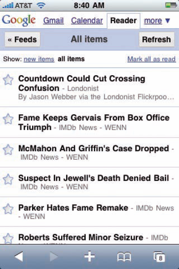 Google Reader: the iPhone experience