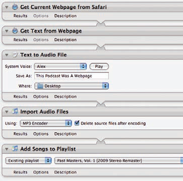 A magic "make this Web page an audiobook" workflow for Mac users