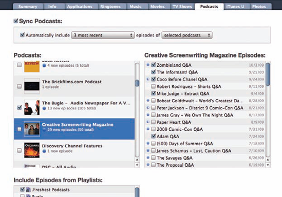 Deciding how podcasts wind up on your iPod