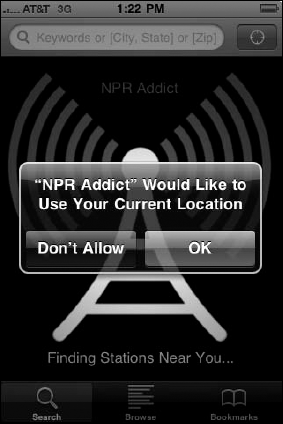 NPR Addict takes advantage of location to quickly find NPR stations near you