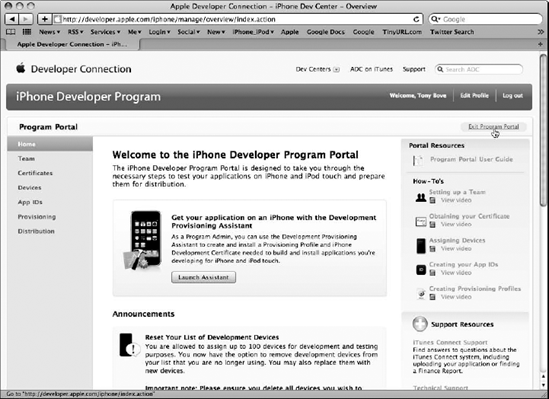 Behold the iPhone Developer Program Portal.