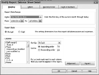 In detail reports, Columns replace subcolumns.