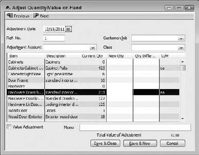 Filling the Value Adjustment checkbox displays a Current Value and a New Value column.