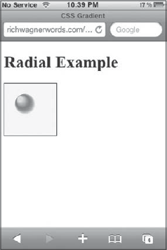 Radial gradient