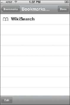 Accessing a bookmarklet from iPhone