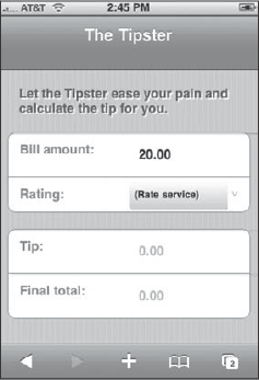 Tipster application design