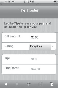 The Tipster application
