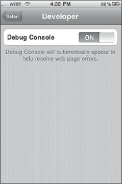 Enable the Debug Console