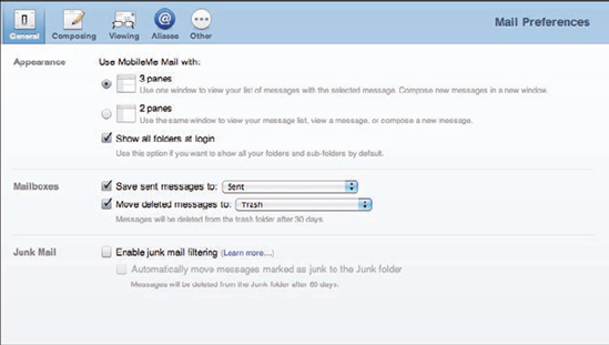 If you use MobileMe's Mail application regularly, take some time to configure its preferences to suit yours.
