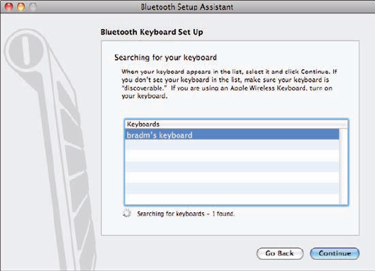 The keyboard called bradm's keyboard is actually an Apple Wireless Keyboard.