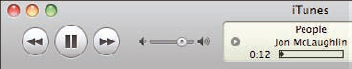 Use the volume slider on iTunes to set the application's volume relative to the system volume level.
