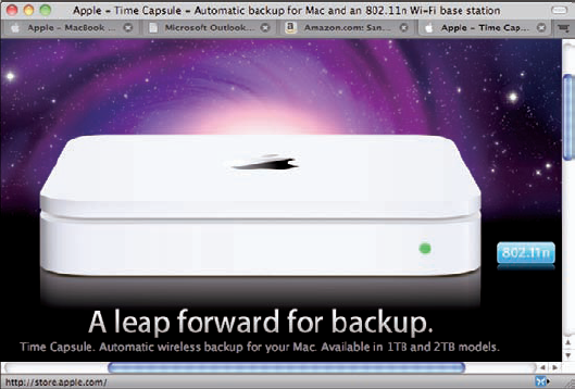 The Apple Time Capsule is useful as a backup drive for your MacBook, and it is also an AirPort Base Station.