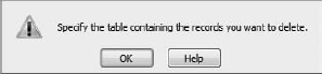 Access does not know which table you want the records deleted from.