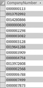 The CompanyNumber field now contains 10 character company numbers.