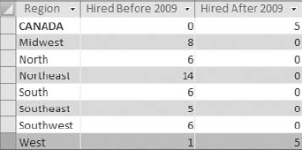 The resulting dataset gives you a clean crosstab-style view of your data.