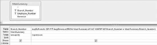 A correlated subquery