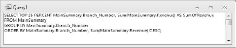 Copy the SQL statement that makes up the query.