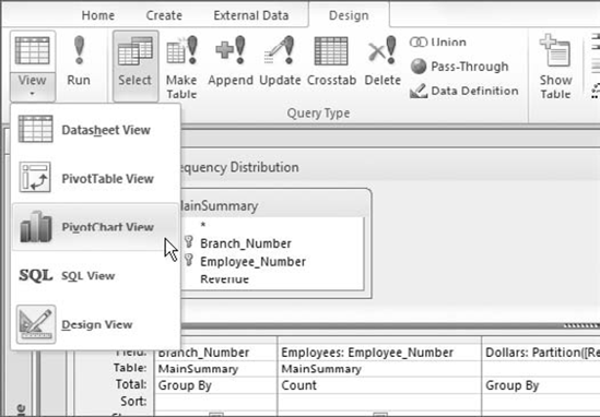 Switch to PivotChart View.