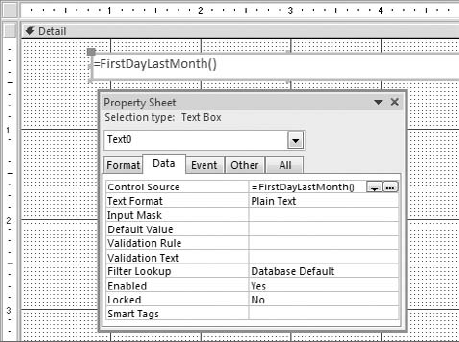 Using a custom function in a form