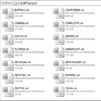 All of these Excel files were created with automation.