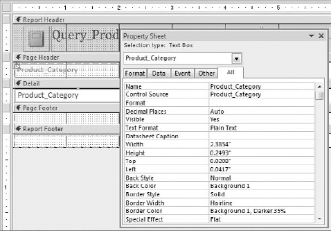 Use the Property Sheet pane to adjust the properties of any given field.