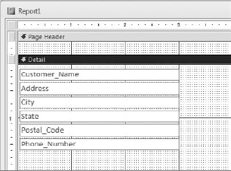 Format your fields so that they are neatly stacked without their labels.