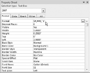 Enter your custom number formatting into the Format property.