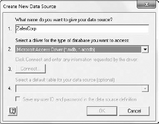 Choose the Access driver designed for .mdb and .accdb files.