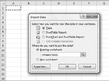 Return your results to a Table on your spreadsheet.